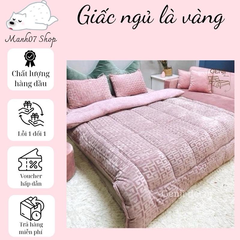  FREESHIP Chăn Lông Cừu Chữ Vạn Dày 3 Lớp 3kg 2m2x2m lông mềm mịn