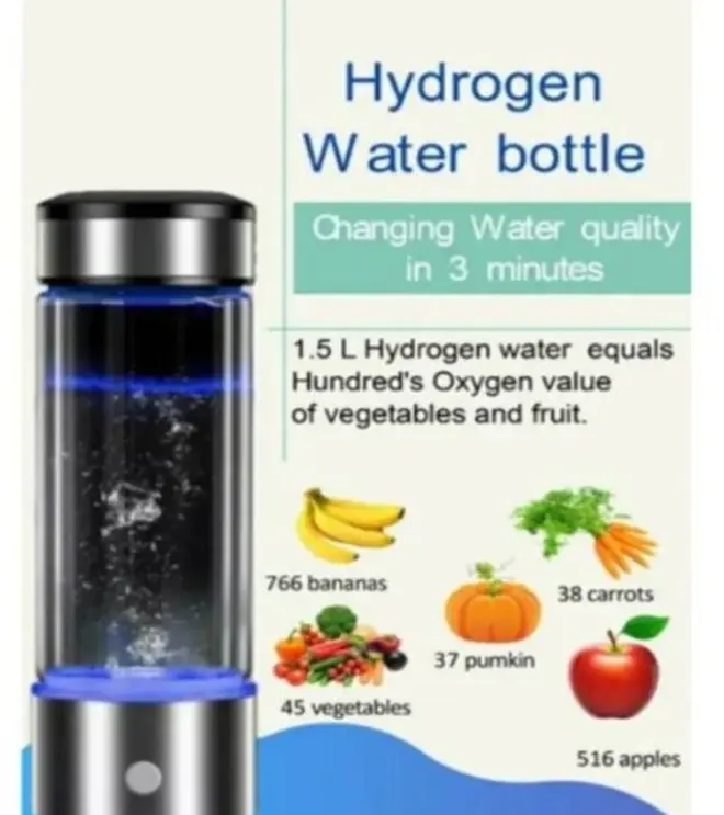 Hydrogens Rich Water Bottle Cup Generator Water Maker Rechargeable Portable pure H2 hydrogens-rich water bottle