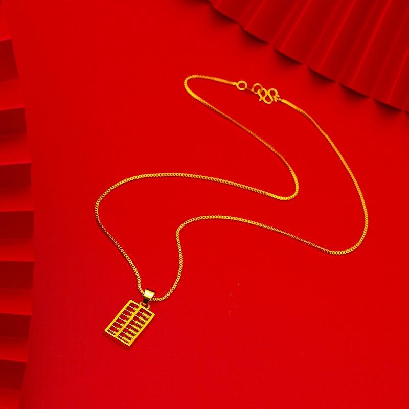 Product Introduction of SS24 Abacus Pendant Female Lucky Necklace 13