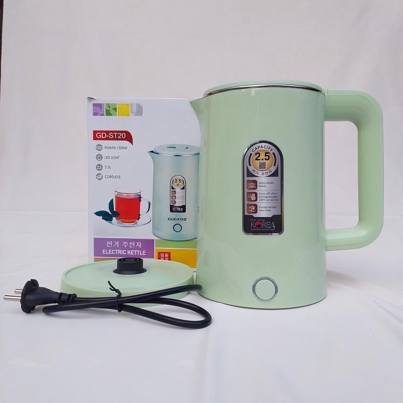 Ấm Siêu Tốc Đun Nước 1500 , Dung Tích 2.5L, Tự Ngắt Khi Sôi, 2 Lớp Cách Nhiệt, Bảo Hành 3 Tháng, Màu Ngẫu Nhiên, Đun Sôi Nhanh, Thiết Kế Hiện Đại Sang Trọng