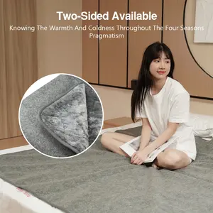 USB Electric Heating Blanket Overheat Protection Plush Winter Warm-up Adjustable Temperature Timing Five-speed Heating Pad