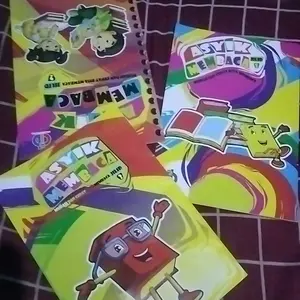 ( 3 BUKU ) Asyik Baca 123 | Buku Belajar Membaca Bacalah Paud/TK | 16 Hal 14.5x20.5 Cm | Cahaya Ilmu Bandung