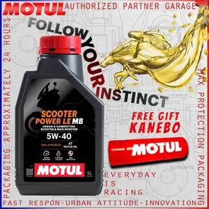 MOTUL SCOOTER POWER LE 5W40 100% SYNTHETIC 1000 ml DAN 800 ml  Pilihan kemasan OLI MOTOR MATIC HONDA YAMAHA IMPORT ORIGINAL