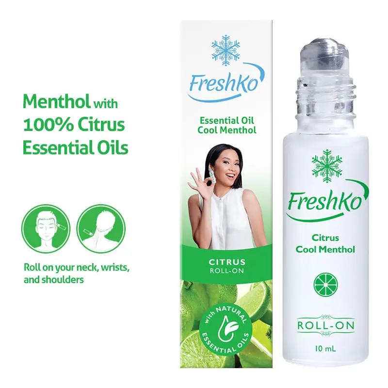 FreshKo Cool Menthol Essential Oil Cool Menthol [Metal Ball Roll-On] 10ml 4