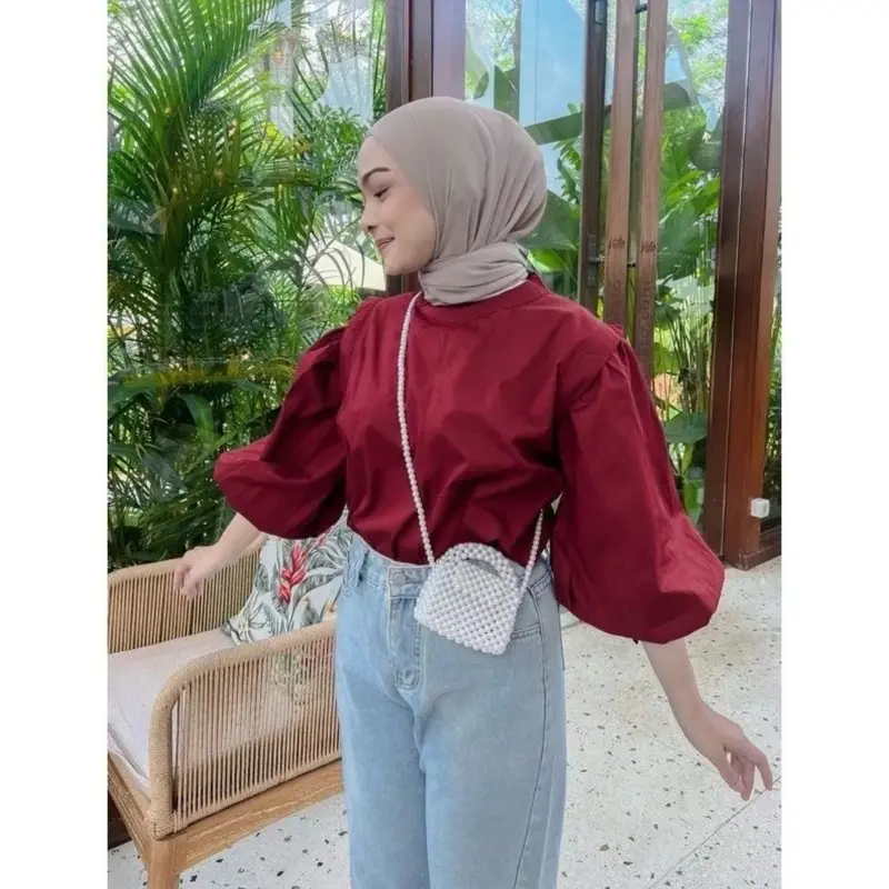 Moni Bluse Katun Poplin_Blouse atasan terbaru 0