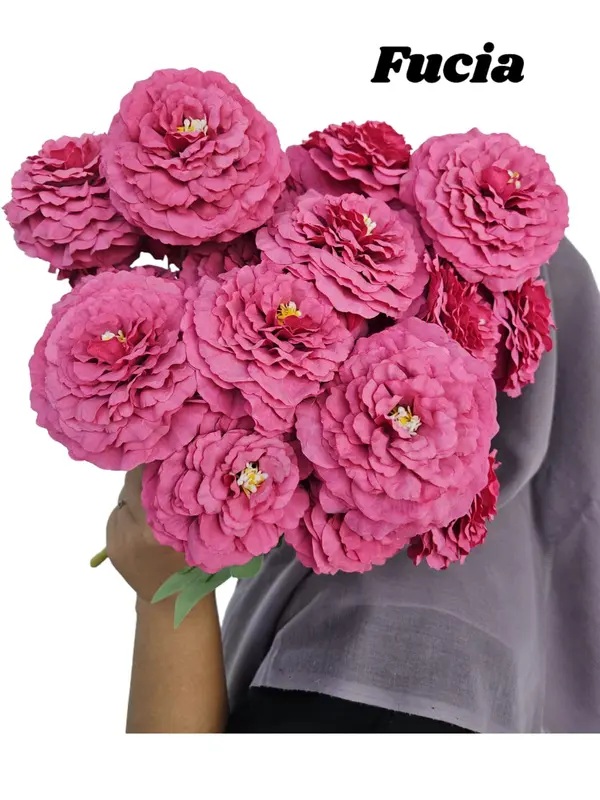 Bunga Artficial Dekorasi Peony Sutra 7 cabang 3