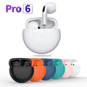 Earphone Bluetooth Pro6 Nirkabel Kualitas Suara Tinggi Model Mini Olahraga Tipe In-Ear Waktu Dengar Super Lama untuk Android Type Open Hook Rotating earphone & headphone skin wireless pink headset mendapatkan cara tws transformer