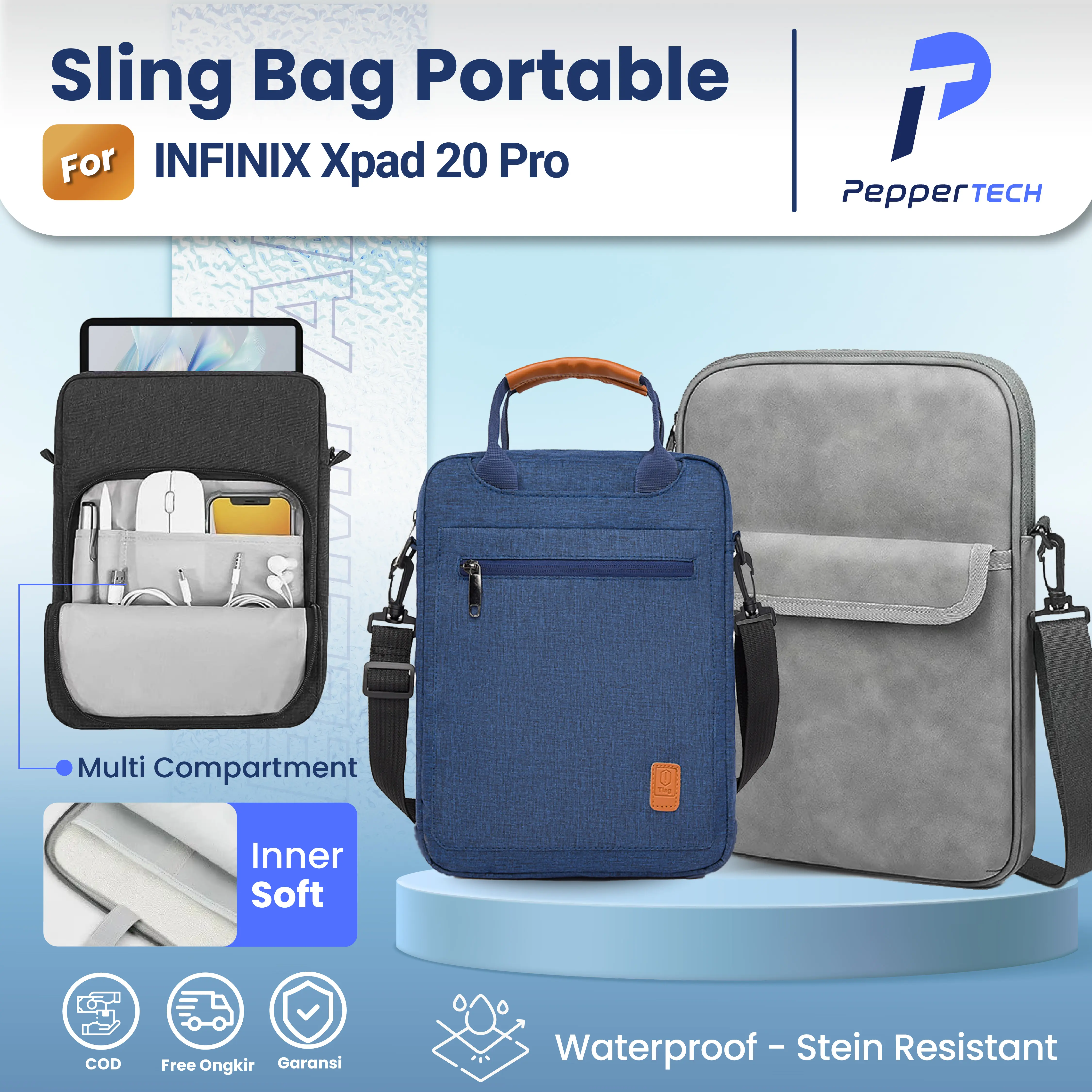 Tablet Sleeve For INFINIX Xpad 20 Pro 12 Inch Case Pouch Hanging Bag for Tablet proteksi lebih dan portable