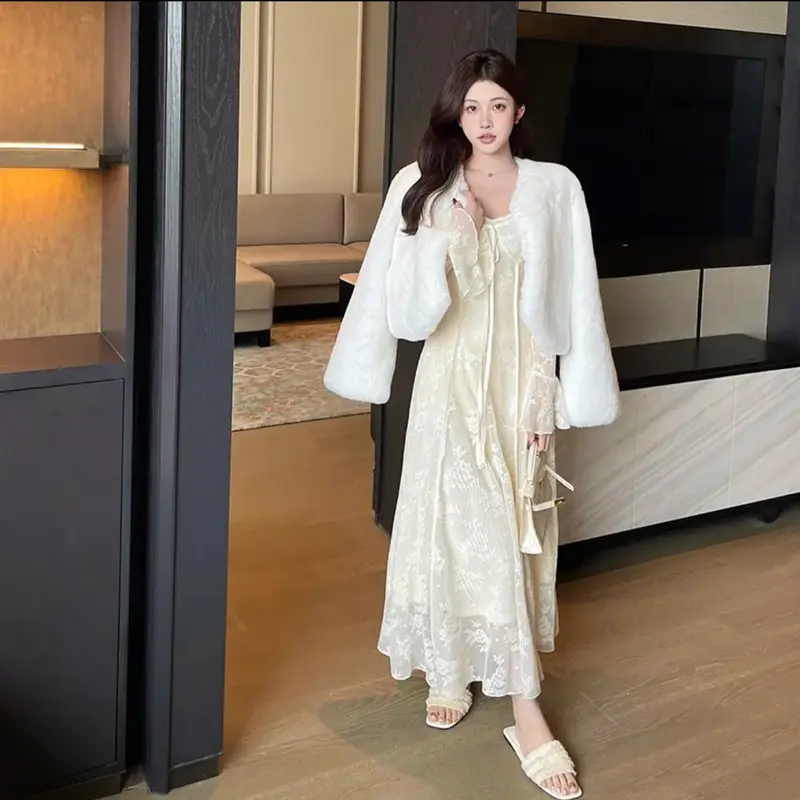 Váy Nữ Phong Cách Trung Quốc Mới, Phong Cách Zen Ngầu Bó Sát Eo, Váy Dài Tay Ren, Váy Cơ Sở Cho Phụ Nữ, Quốc Gia Mới Women Dress 3
