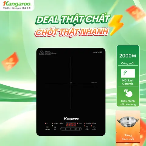 Bếp điện từ đơn Kangaroo KGIC20S1 - Công suất 2000W