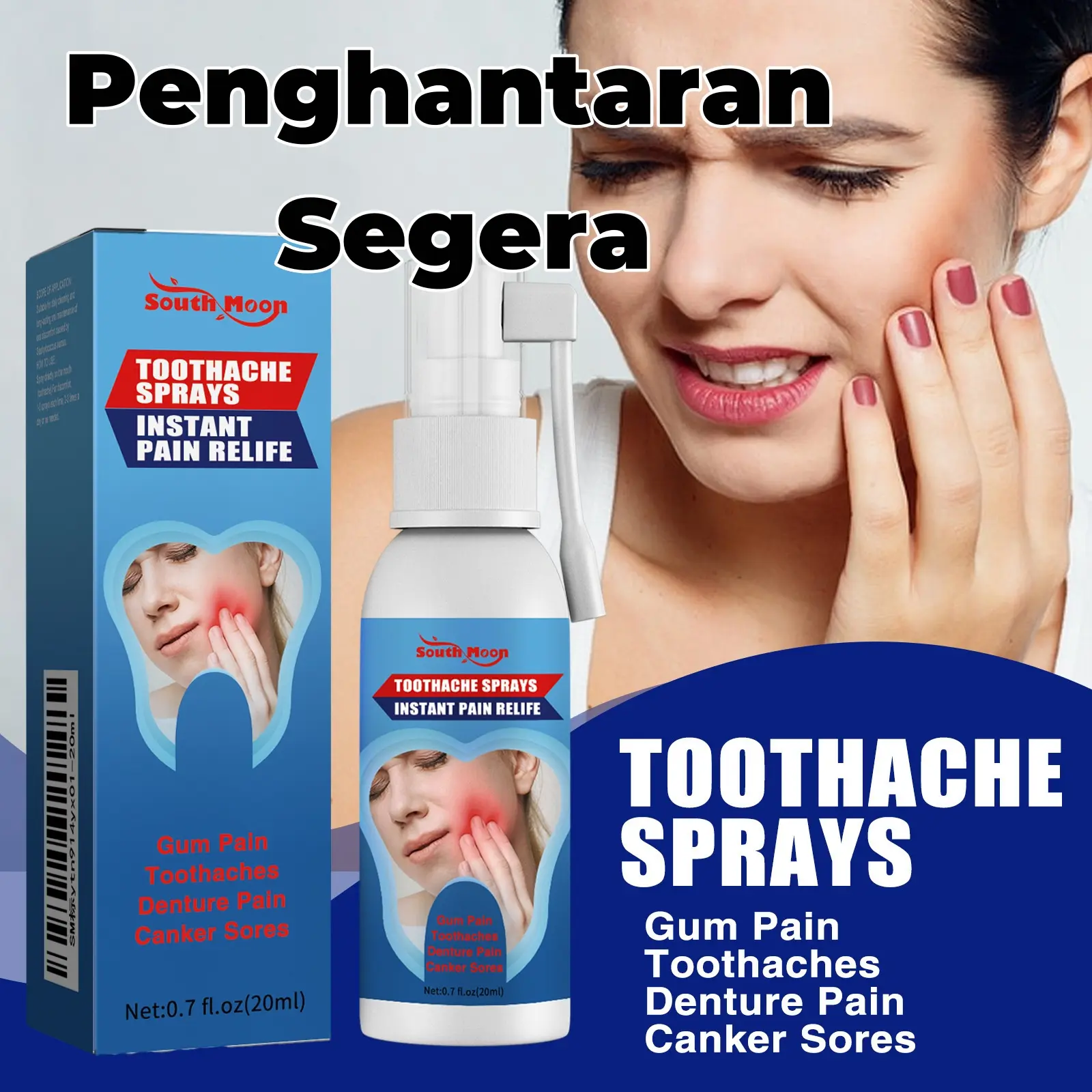 Semburan Antibakteria, untuk Bengkak dan SakitGusi, Mencegah Kerosakan Gigi, Terbakar Gigidan Kerosakan Gigi, Penjagaan Spray item tunggal tidak mengandungi kedua-duanya semburan penyembur mulut