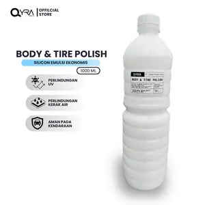 Corner Co Semir Ban & Pengkilap Body Jumbo 1000ml Formula Silicon Wax Ekonomis Melindungi Body & Ban Kandungan Silikon Murni Merawat Kelenturan Karet Ban Cairan Kental Gel Putih Susu Car