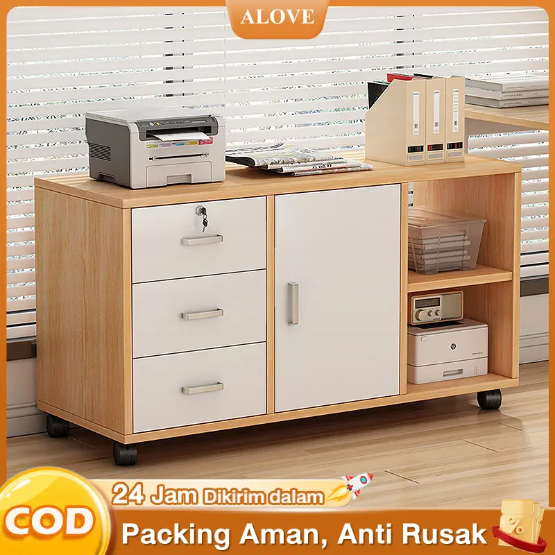 ALOVE Lemari Arsip Dengan Kunci Cabinet Cabinet Laci Dokumen Lemari File Rumah & Sekolah