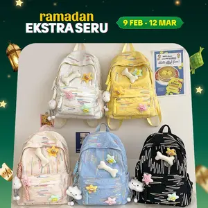 Tas Mewah Tas  Bintang  Ransel Sekolah Lucu Kekinian K0316 Wanita