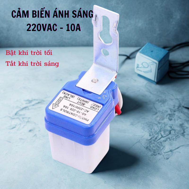 Công tắc cảm biến ánh sáng AC220V 10A tự động bật tắt đèn ngoài trời AS10
