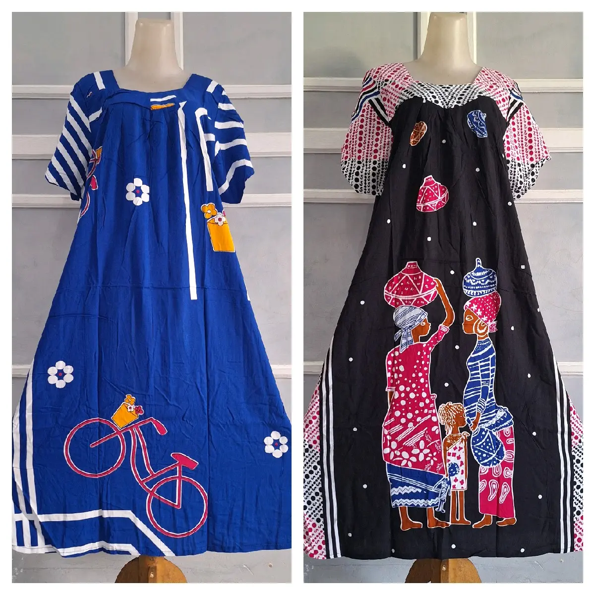 Daster Hengky Sikak motif tejo kendi & Ontel Ld 120cm Pb 110cm Non busui Lembut Wanita