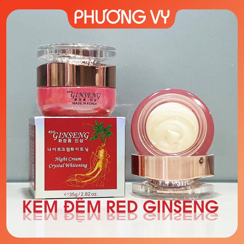 Kem đêm Red Ginseng nhân sâm, giúp dưỡng trắng da và mờ nám tàn nhang, kem nám Hàn Quốc, mỹ phẩm Ginseng.