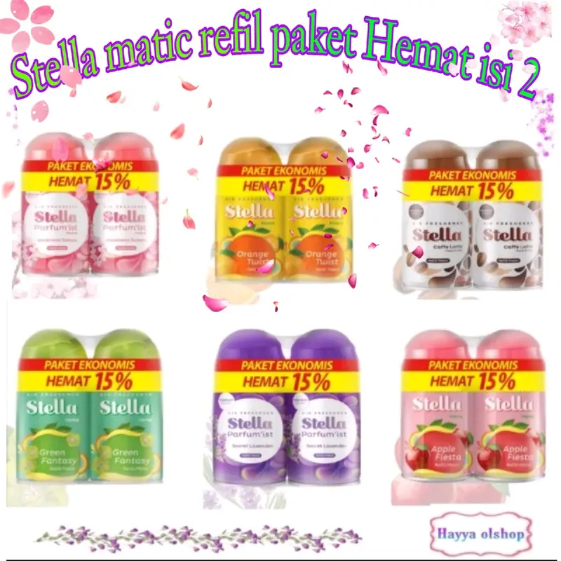 (ISI 2) STELLA REFILL MATIC PAKET HEMAT KEMASAN BARU (PAKET MULTIPACK) 0