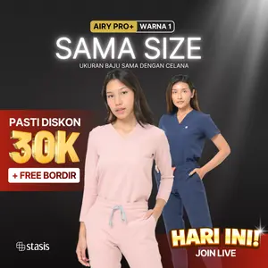 Set [AIRY PRO+] STANDARD Warna 1 - Women Series Vneck Pendek & Panjang - Scrub Baju OK Stasis Medical Dokter Bidan Perawat Baju jaga Medis V Neck Cargo Nakes custom karet bahan polydex bukan toyobo, american drill, seragam wanita