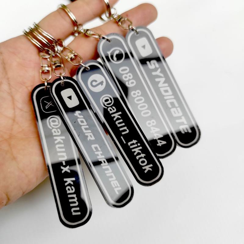 Product Introduction of Gantungan Kunci Social Media Akrilik Custom Grafir Ganci Keychain 17