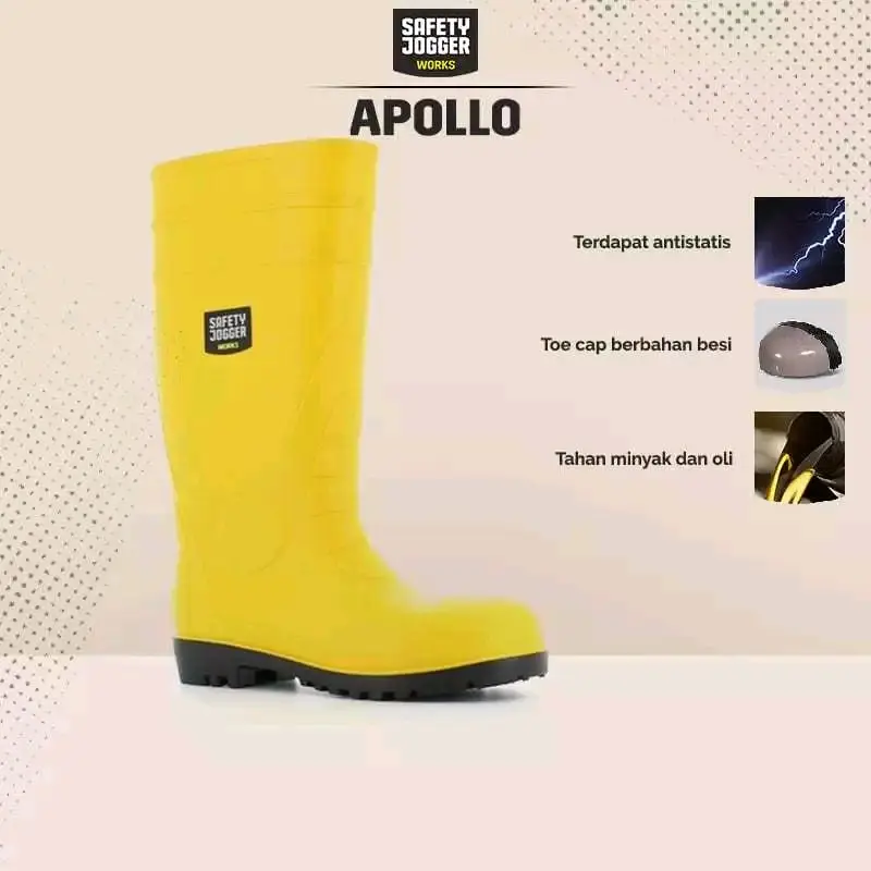 Safety Jogger Apollo S5 Sepatu Safety Boots PVC Waterproof Kuning