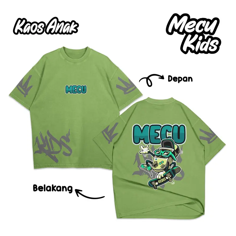 Himoku joy skate Kaos Distro Anak Laki Laki Perempuan 4 5 6 7 8 9 10 11 12 Tahun Katun Combed 4
