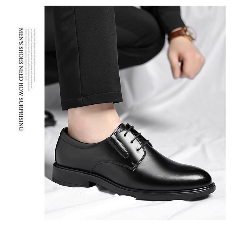 Product Introduction of Sepatu kulit pria terbaru, nyaman dan berventilasi, cocok untuk musim semi dan gugur, kasual dan serbaguna, memiliki alas lunak, anti-selip, cocok untuk keperluan bisnis. 14