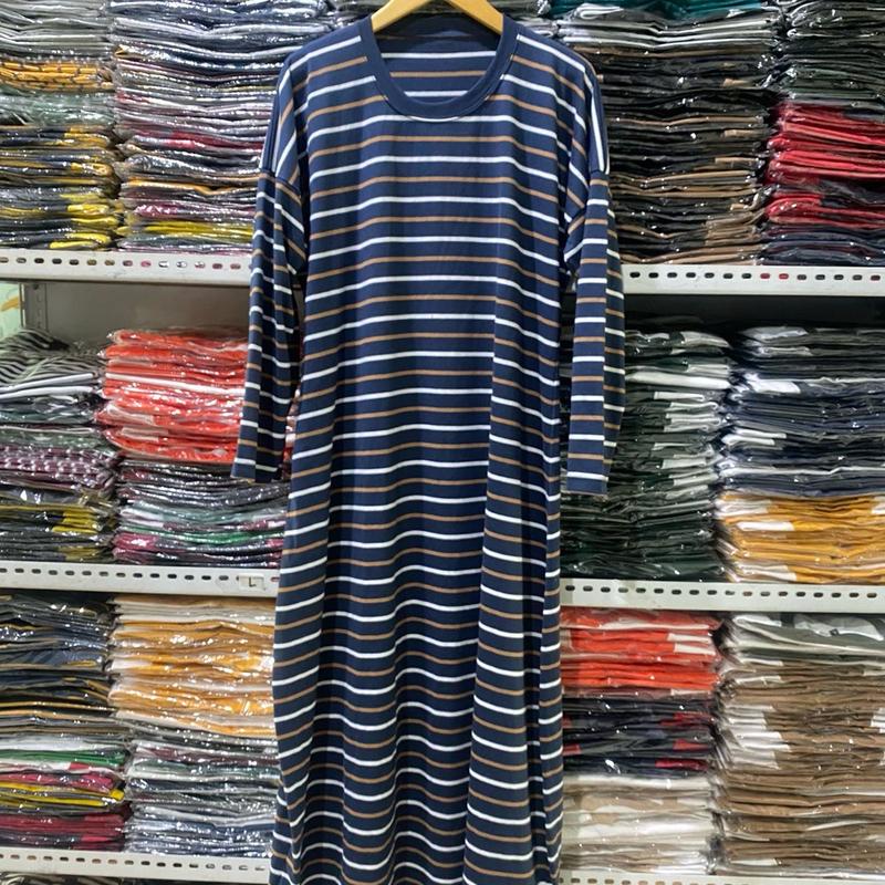 Daily Dress Stripe & Simple Dress Cream Navy 2