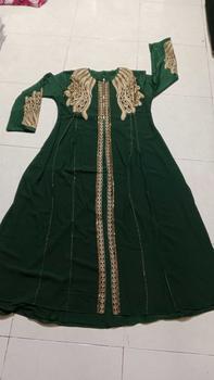 Product Review of (COD)Gamis Abaya Arab SHANIA Motif Bordir Jersey Mix Ceruty Mote Swarosky Terbaru Muslim Hitam Turki Mewah from e**1 0