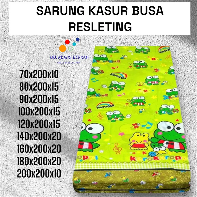 Sarung Kasur Busa Resleting Terbaik & Termurah - Aneka Ukuran Kain Non Bantal Guling Non Bedcover Bunga 6