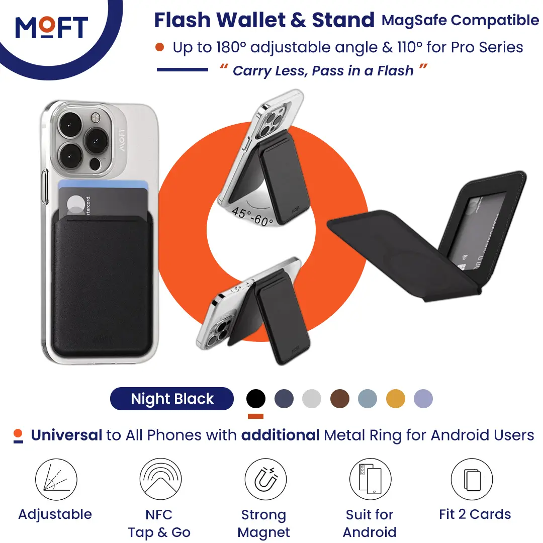 MOFT Flash Wallet & Stand - MagSafe Compatible