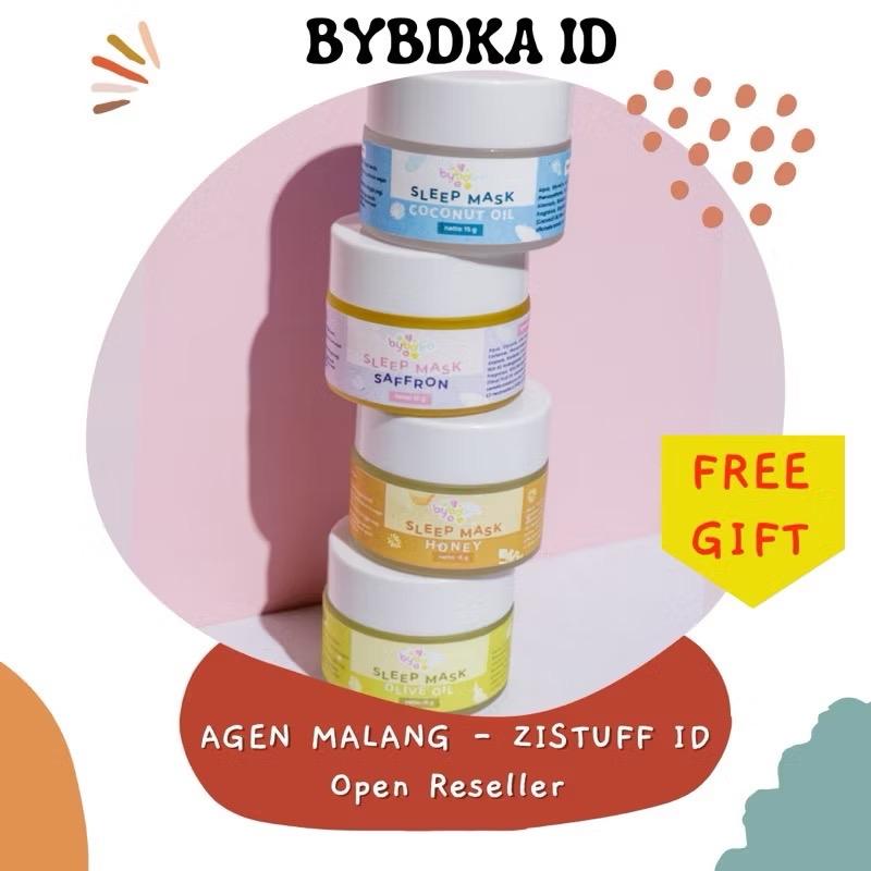 BYBDKA Sleeping Mask Bybdka SleepMask Bybdka id Berjerawat Bruntusan Berminyak Mencerahkan Saffron Honey Olive Oil Coconut Oil 0