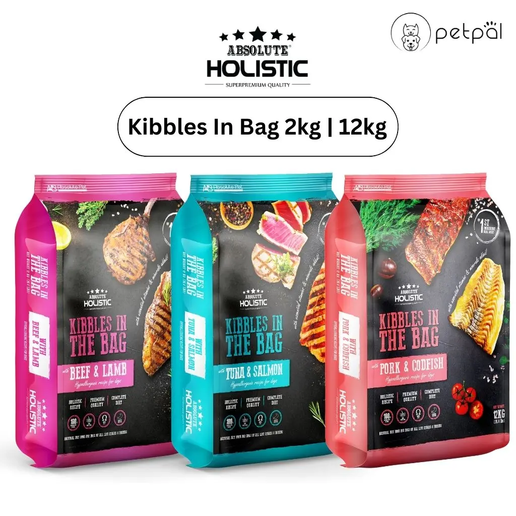 Absolute Holistic Kibbles in the Bag Dry Dog Food 2kg | 12kg - High Protein & Low Fat