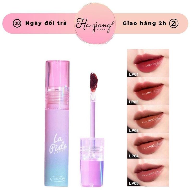  Son Tint Bóng Dearmay La Piste Lip Tint son tint bóng nhẹ không gây dính trên môi tone hồng đất lạnh xinh 