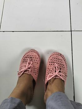 Product Review of [YESPLUS] PY132 Sandal Selop Wanita Flat Jelly Import Fashion Model Tali Rajut Terbaru from A**a 1