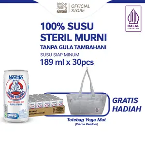 BEAR BRAND Susu Beruang Susu Steril Kaleng 189ml x 30pcs Free Hadiah