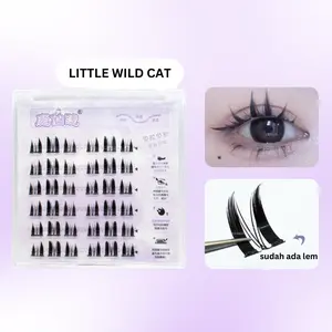 LITTLE WILD CAT | Bulu mata palsu instan tanpa lem eyelash adhesive bulumata extension