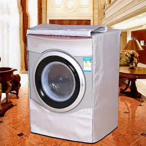 Tahan Air Tutup Mesin Cuci Bukaan Depan Sarung Penutup Washing Machine Cover Dryer Silver Coating