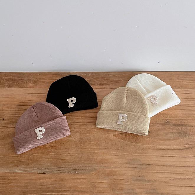 Mũ Len Chữ Cái Đơn Giản Cho Bé, Mũ Đan Cho Trẻ Sơ Sinh, Mềm Mại Và Ấm Áp, Dễ Thương, Co Giãn, Chống Gió, Cho Trẻ Mới Biết Đi, Mùa Thu Và Mùa Đông