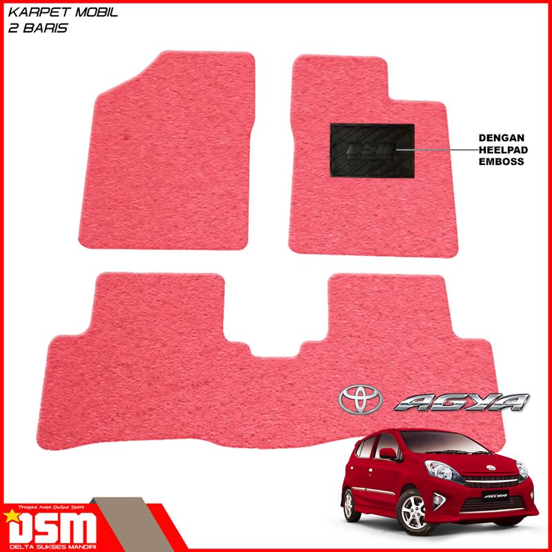 Karpet Mobil Toyota Agya Daihatsu Ayla Lama (2013-2017)- 2 Baris / Karpet Mie Agya Ayla Lama / Aksesoris Mobil Agya / DSM 1