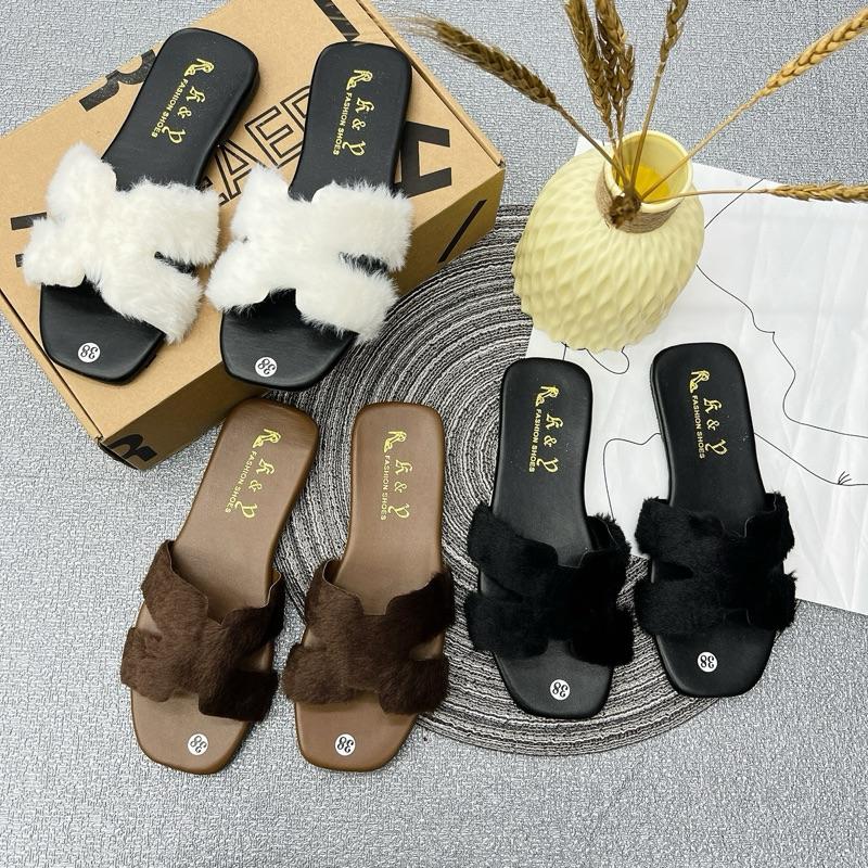  San San Dép H-LOONG Chất Da Lông Mịn 3 Màu Dép Nữ Đế Bệt dễ Mang- DéP GiàY 