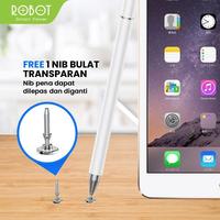 Gambar ROBOT Stylus Pen RSP01 Universal 2 in 1 Capacitive - Bisa untuk HP dan Tablet -  Garansi 1 Tahun - Bisa COD - White dari Robot Powerbank Indonesia Kab. Tangerang 5 Tokopedia