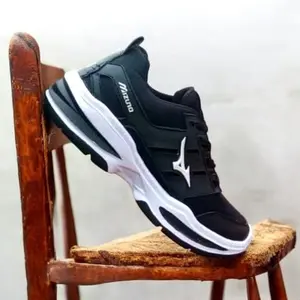 Mizuno Sepatu Sneakers Casual Running Hitam - Seragam Sekolah Cewek Cowo SD SMP SMA Laki Perempuan Full Black Fashion Pria Putih - Outdoor sepatu jogging wanita Shoes Olahraga Kerja Kasual Bahan Super Mesh & Pailon Karet Anti Slip Size 33-43