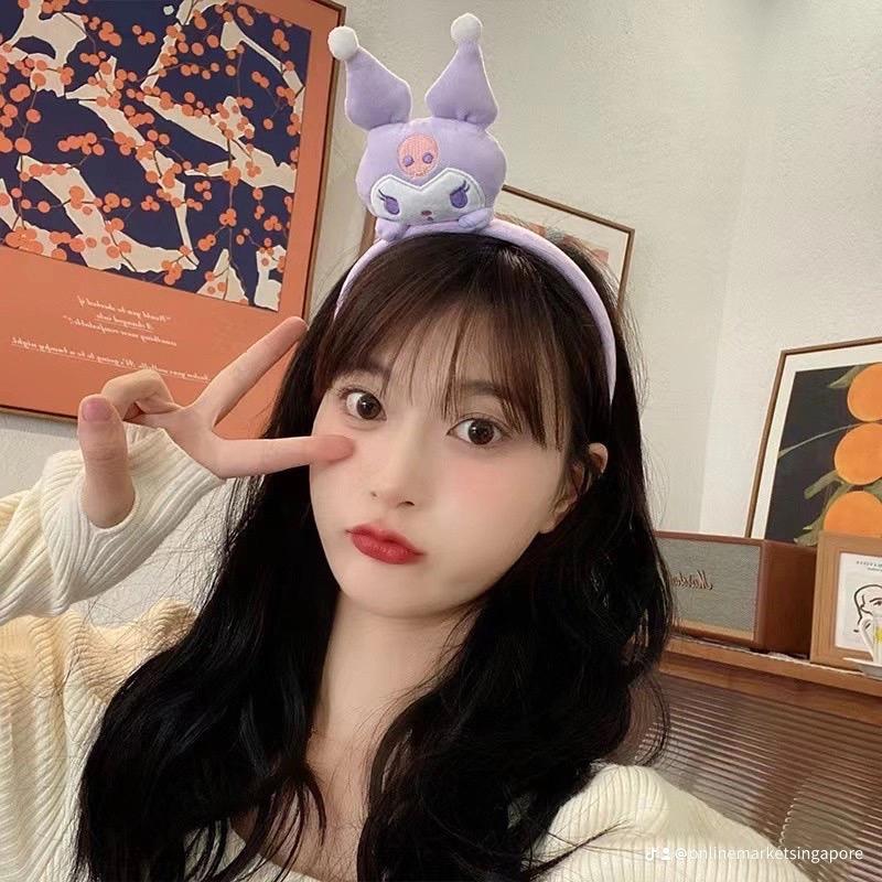 Product Introduction of Sanrio Headband Big-Eared Dog Three-Dimensional Doll Pressed Melody Kuromi Makeup Face Wash Hairpin Cotton Synthetic Nylon Plastic Metal Coating Daily Retro Casual 21