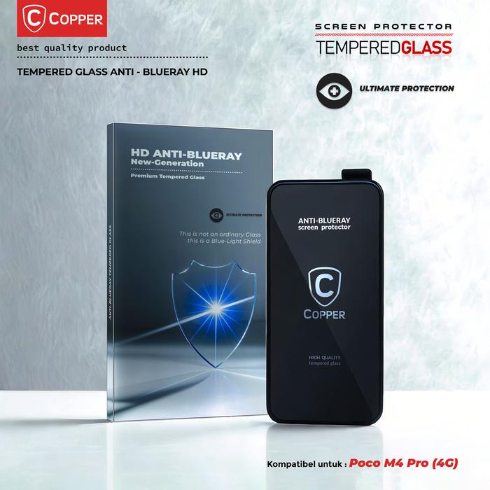 Gambar COPPER Tempered Glass For Poco M4 Pro (4G) - Anti Gores HD ANTI BLUERAY New Generation dari Copper Surabaya Kota Surabaya Tokopedia