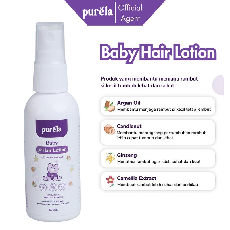 PURELA Baby Hair Lotion 60ml Melabatkan dan Menutrisi Rambut