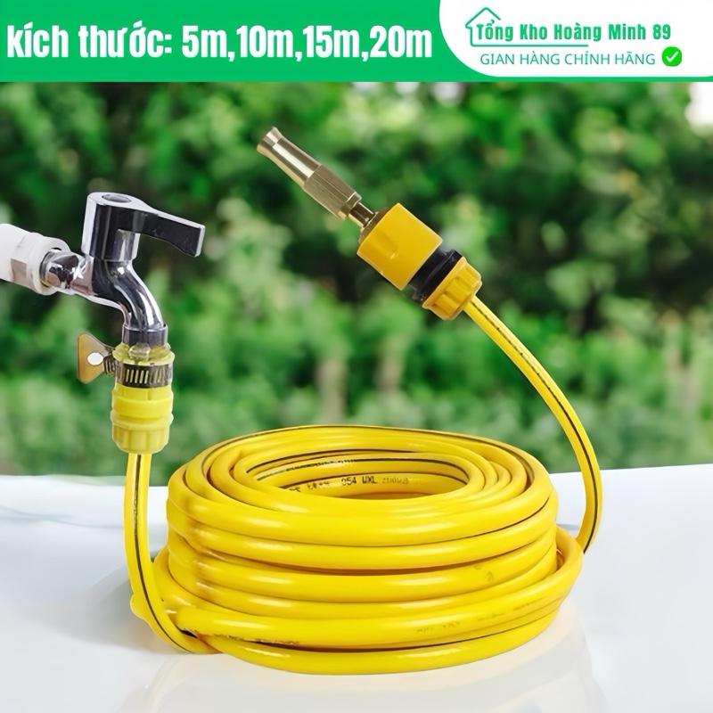 Vòi Xịt Nước Tăng Áp, bộ ống nước tăng áp , Bộ Vòi Xịt Tưới Cây , Rửa Xe , Rửa Sân , Bộ Vòi Dây Dài 5m-20m,  Đầu Phun Đồng , Bộ 4 Món Đầy Đủ 1