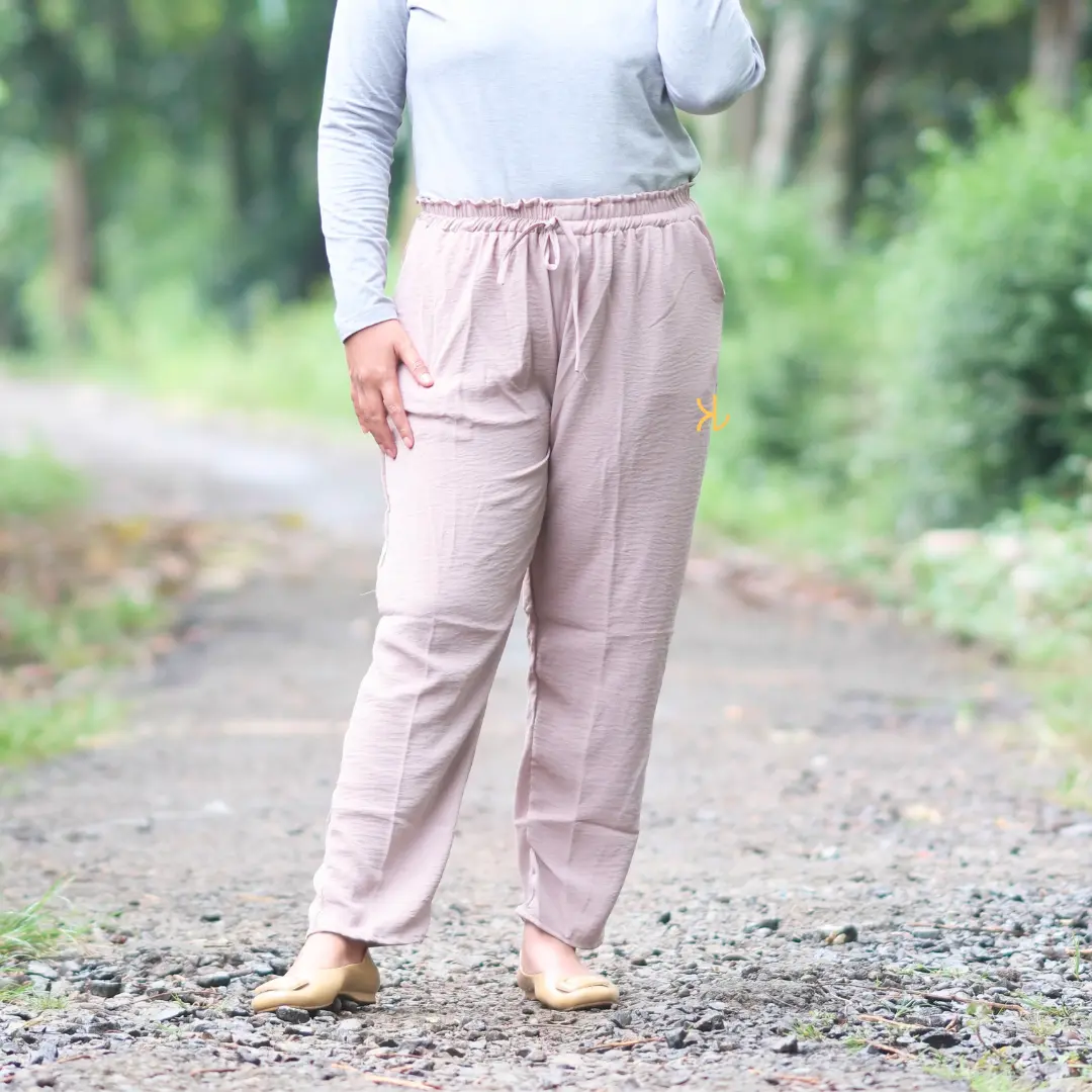 Celana Baggy Pants Kringkel Premium Airflow Wanita Dewasa Panjang Crinkle - Ukuran Standar dan Jumbo - Kulot