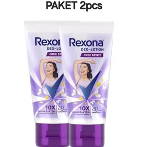 PAKET 2pcs, Rexona Deo Lotion Free Spirit 2x45g