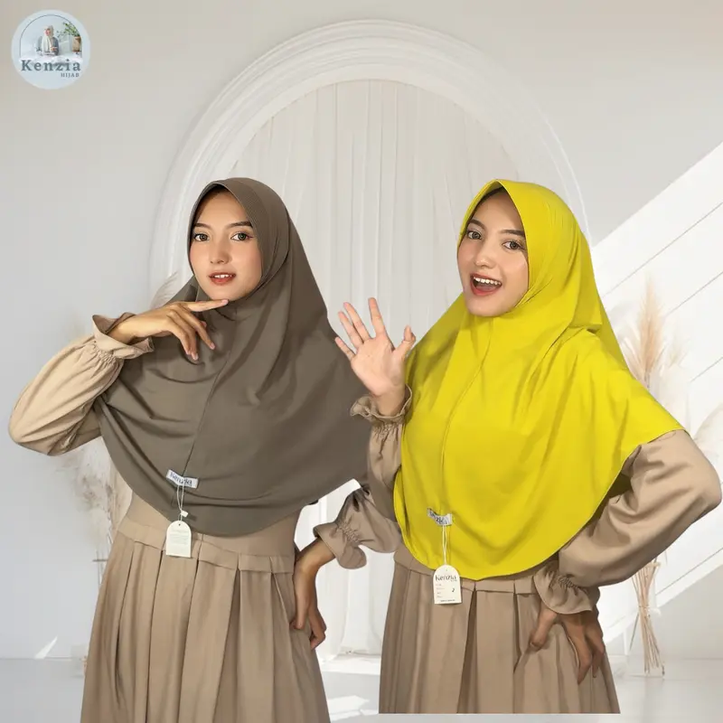 Bergo Kenzia Hijab Instan Size L /Bergo Raisa Size L kerudung bergo dewasa Panjang Nyaman 1